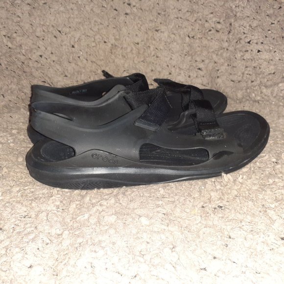 CROCS-Swiftwater Expedition Black Sandals 206526-Men's Size 11-Near Mint - Picture 4 of 7